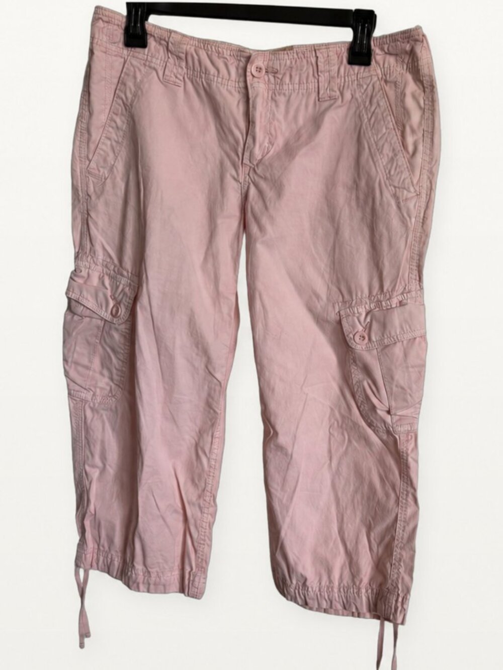 Express Pale Pink Cargo Capri Drawstring Pants Size 8